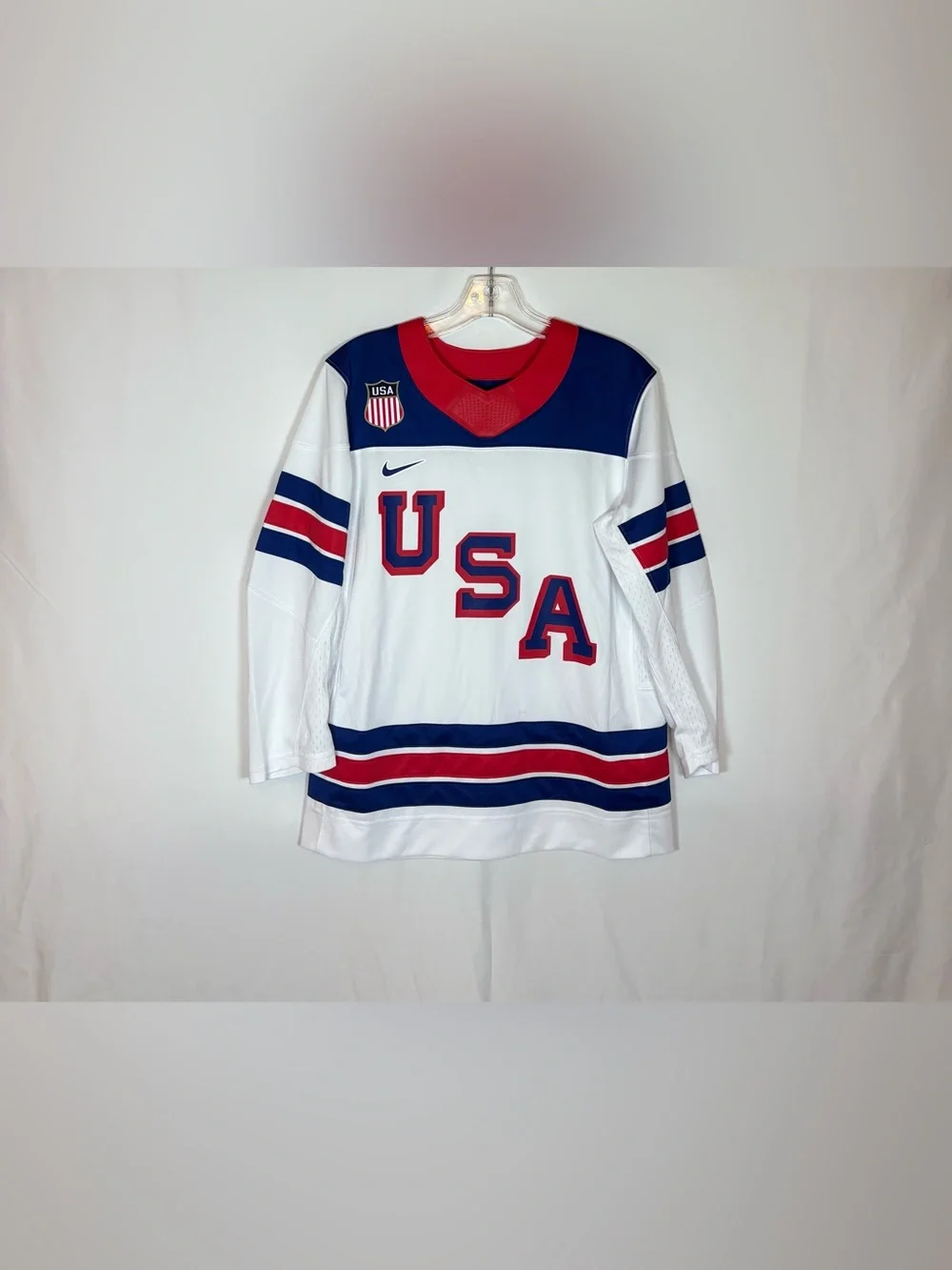 Nike Youth Team USA Hockey 2026 Winter Olympics Milan Jersey White Away Size S/M